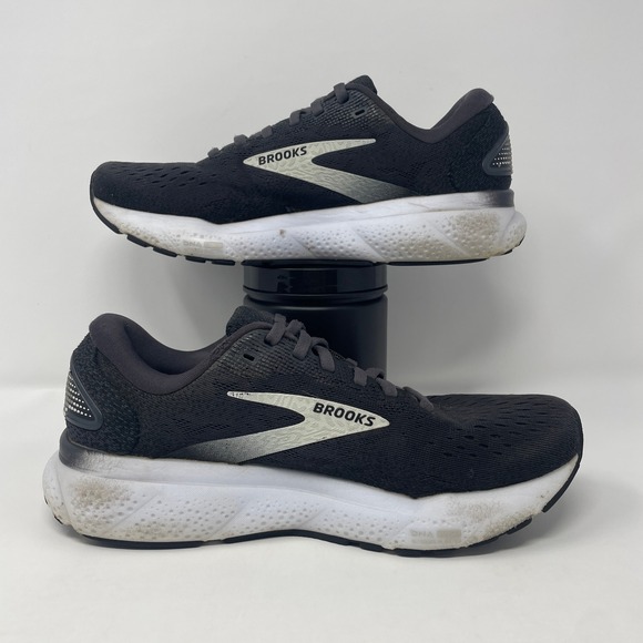 Brooks Ghost 16 Womens Size 7 Wide D Black Grey White Sneakers 1204071D090 - Picture 3 of 8